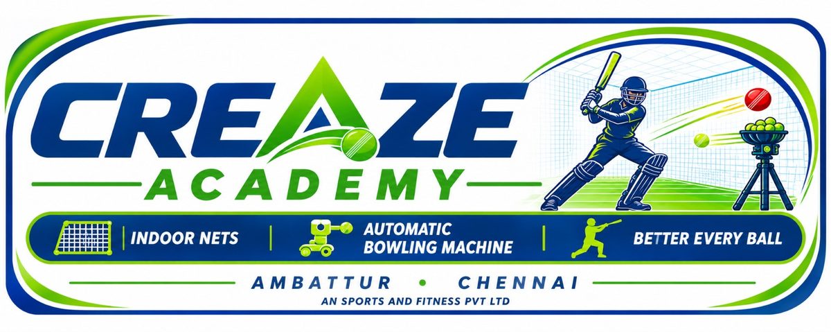Creaze Academy: indoor nets and automatic bowling machines. Ambattur, Chennai